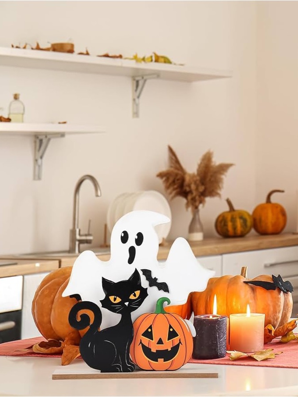 Spooky Tabletop Decor β’ Ghost/Cat/Pumkin - Picture 9 of 9